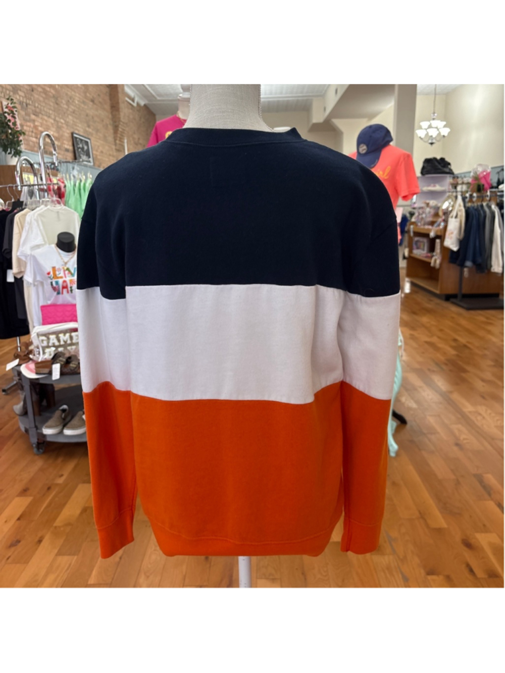 Tailgate Chicago Bears Sweatshirt S Navy Orange - Picture 4 of 6